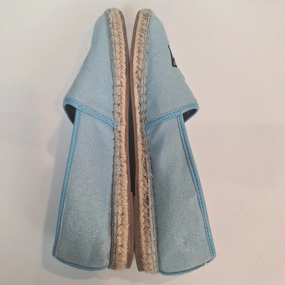 Circus by Sam Edelman Leni Espadrille Flats Blue Bee Crown 8.5M Sparkly Vacation